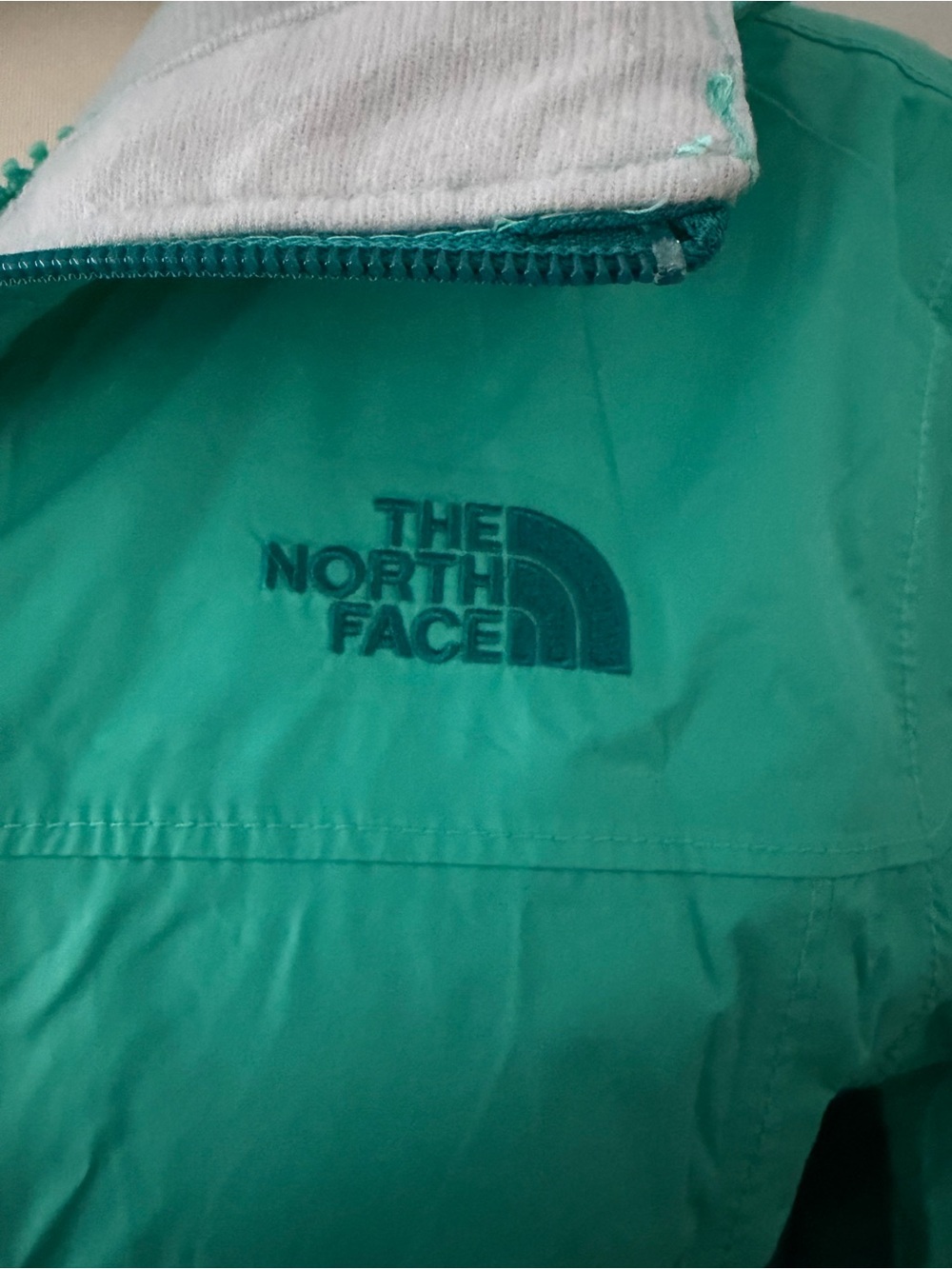 The North Face Juniors Teal Hooded Windbreaker Jacket Gorpcore Outdoorsy - Picture 5 of 11
